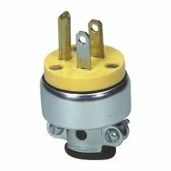 Cooper Industries Eaton Armored Plug, 2-Pole, 15 A, 250 VAC, NEMA: NEMA 6-15, Yellow 2866-6W